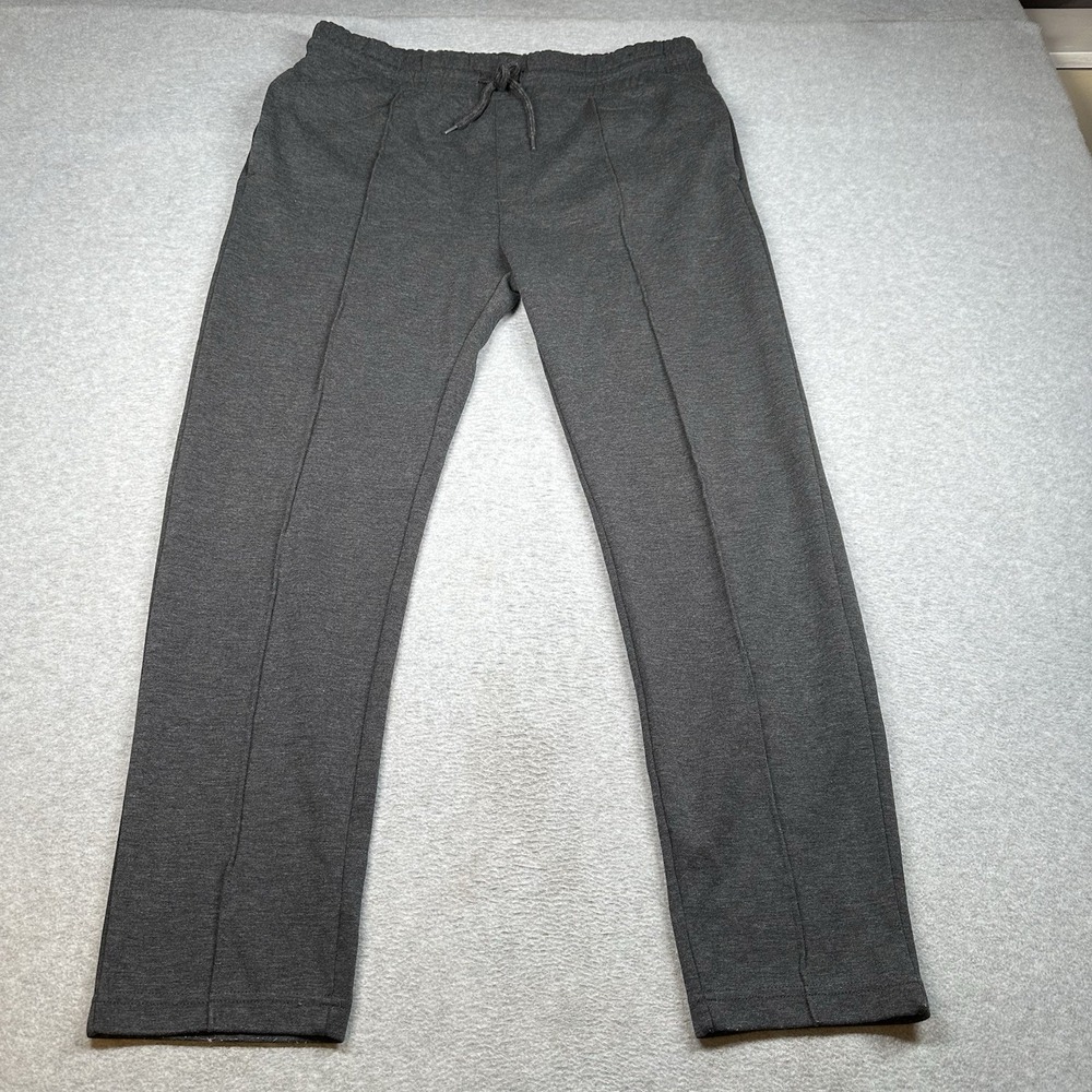 H&M Dark Grey Regular Fit Joggers 50/50 Cotton/Poly Men's L Drawstring Waist